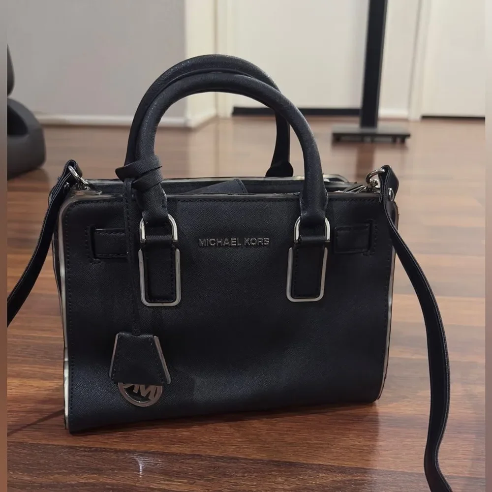 Michael Kors Black Leather Satchel